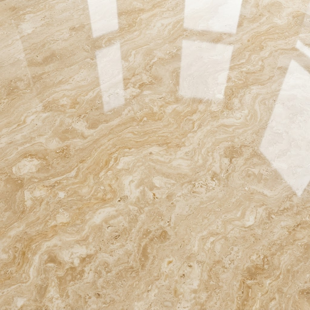 Travertine stone with a polished finish